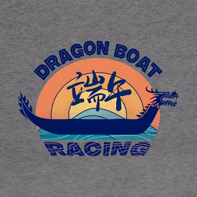 Dragon Boat Paddling Retro Look by MarkusShirts